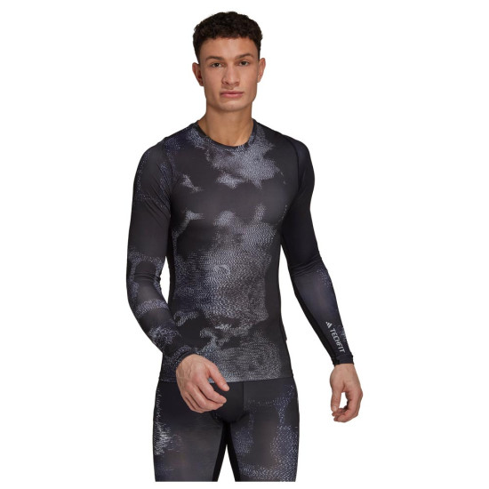 Adidas Ανδρική μακρυμάνικη μπλούζα Techfit Allover print
